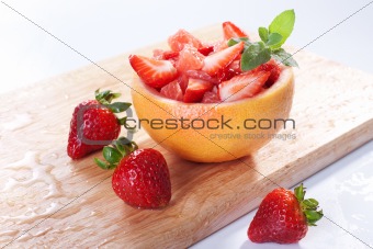 Fruit salad with strawberry