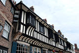Blak and White Timbered Building