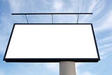 Giant billboard on blue sky