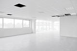  Empty interior white office