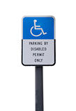 Parking by disabled sign