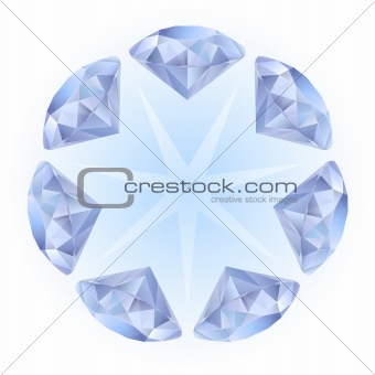 Realistic diamonds pattern