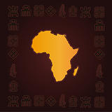 Africa card map vector template