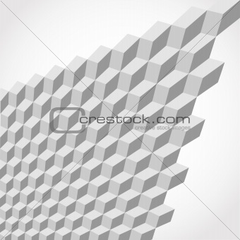 abstract metallic cubes as background 3d