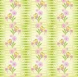 Flower heart stripe seamless pattern