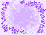 lilac floral frame