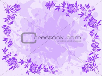lilac floral frame