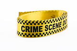 Crime scene banner in a roll, isolated on white