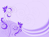 lilac background with swirls