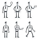 set of funny cartoon builder in various poses for use in presentations, etc.
