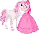 Beautiful princess and horse