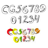 Letters C, G, and numbers 1, 2, 3, 4, 5, 6, 7, 8, 9