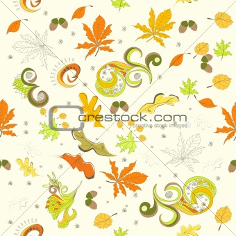 Autumn seamless background 