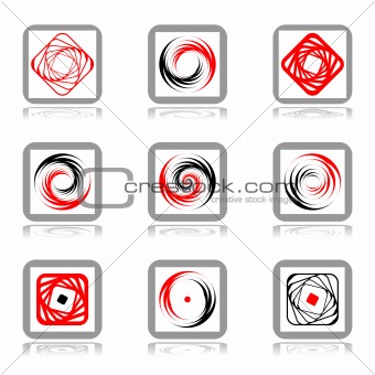 Design elements with spiral movement.