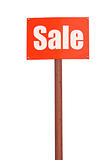 sign post with sale inscription