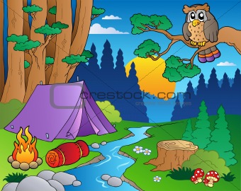 Cartoon forest landscape 5