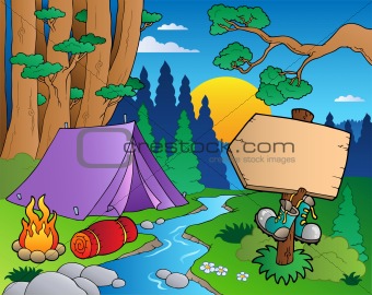 Cartoon forest landscape 6