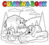 Coloring book with happy animals 2