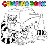 Coloring book with happy animals 3
