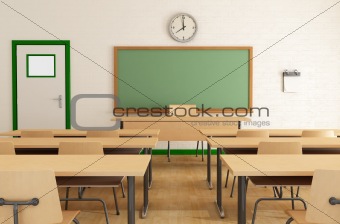 classroom without student