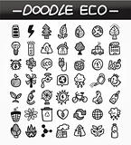 cartoon doodle eco icon set