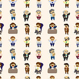 cartoon boss and Manager seamless pattern