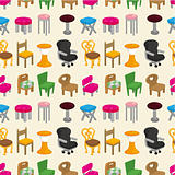 chair furniture seamless pattern