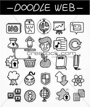 web doodle icon set
