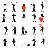 People vector 3D icon set concept illustration