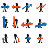 People vector 3D icon set concept illustration