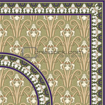 Classical floral pattern and Frame