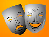 Comedy and tragedy masks