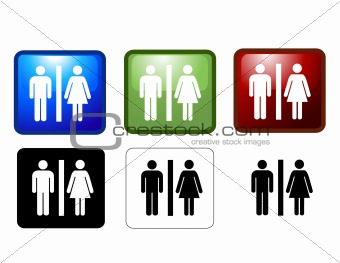 vector illustration of Women's and Men's Toilets 