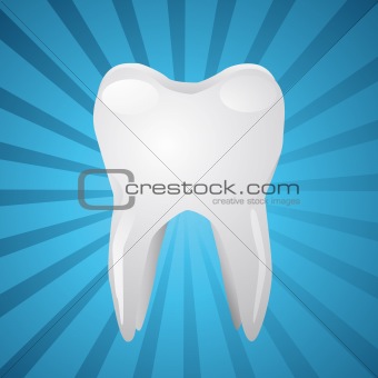 Vector illustration of white tooth