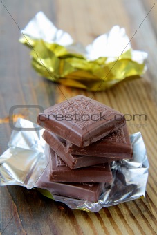 chocolate with a shiny open gold cover