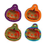 Halloween tags or labels with pumpkin