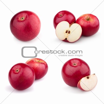 set of red apples