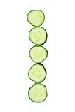 Vegetable Alphabet of chopped cucumber  - letter I