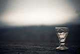 commemorative glass of vodka at the Russian cemetery unknown sol