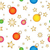 Baubles and stars - seamless tiling texture