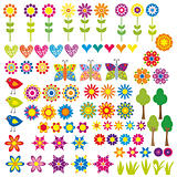 Colorful nature symbols collection