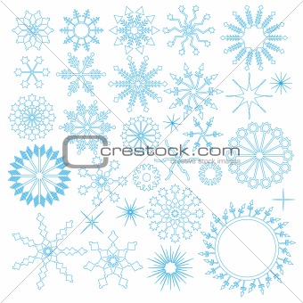 Blue Snowflakes  collection