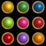 Colorful round button collection