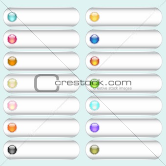 Button Collection with colorful glossy spheres