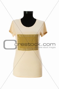 Woman shirt isolated on the white background