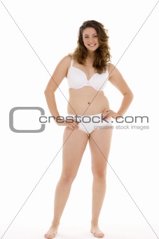 Portrait Of Woman In Her Underwear