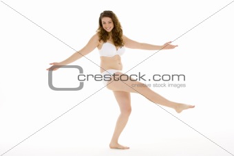 Portrait Of Woman In Her Underwear