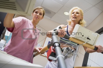 Nurse With Patient During Health Check