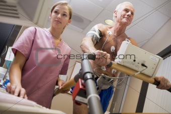 Nurse With Patient During Health Check