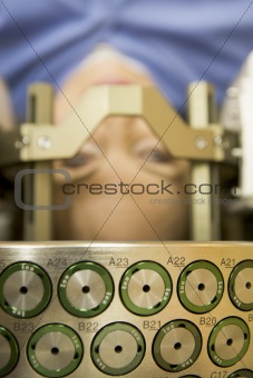 Patient's Head Being Monitored